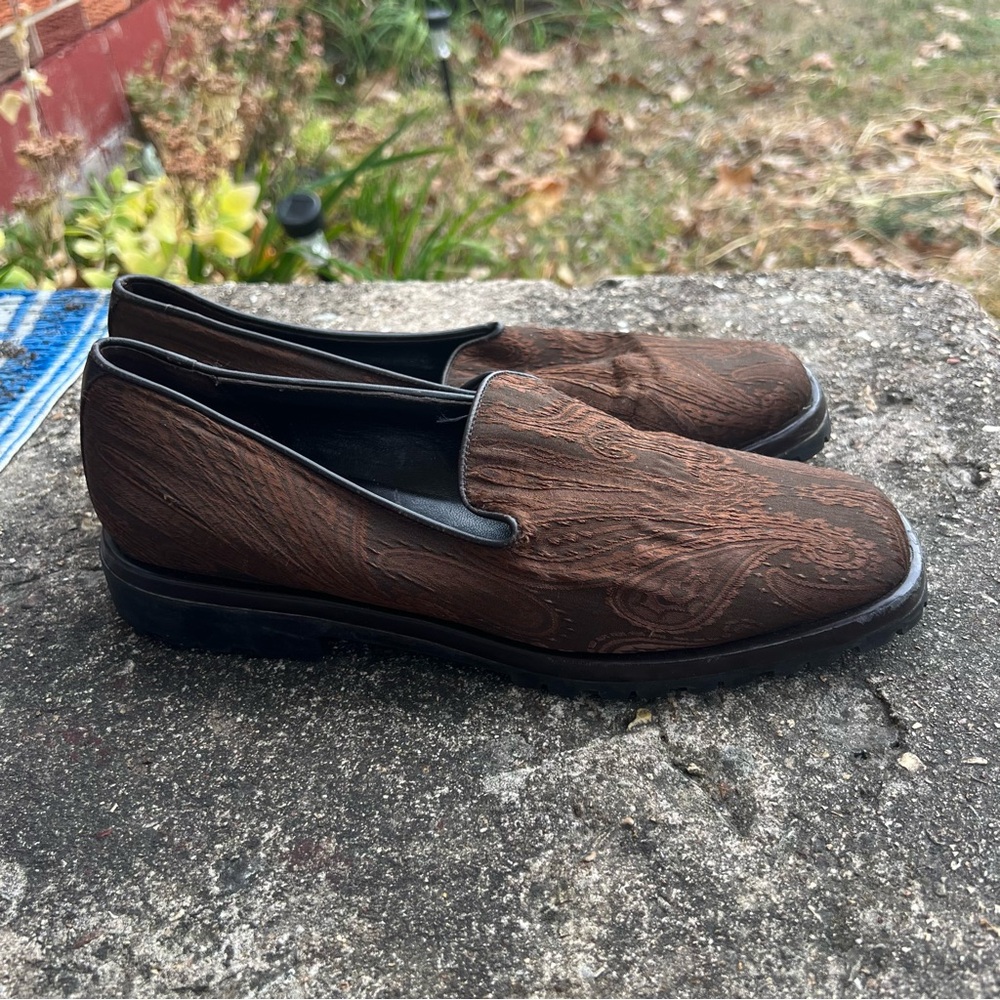 Donald J Pliner Paisley Print Loafers